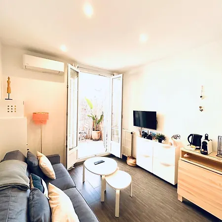 Cocooning Avec Terrasse Au Calme Quartier Les Musiciens A 7 Minutes A Pieds Апартаменты Ницца